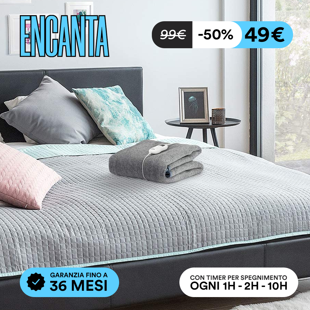 Encanta Coperta termica elettrica con 2 livelli di temperatura