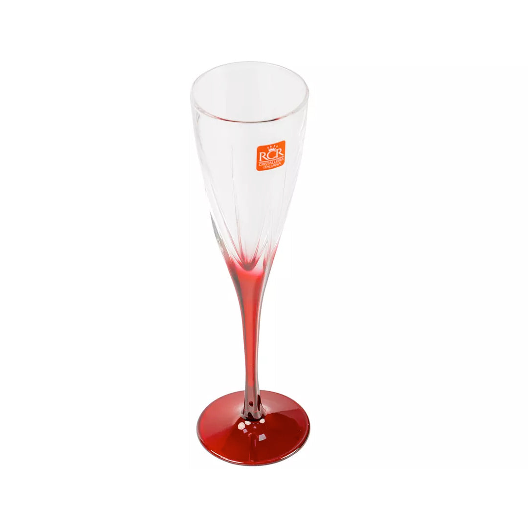 PARTY SET - Set 18 pezzi Party Edition linea Fusion RCR, 6 calici, 6 flutes e 6 bicchieri - Made in Italy