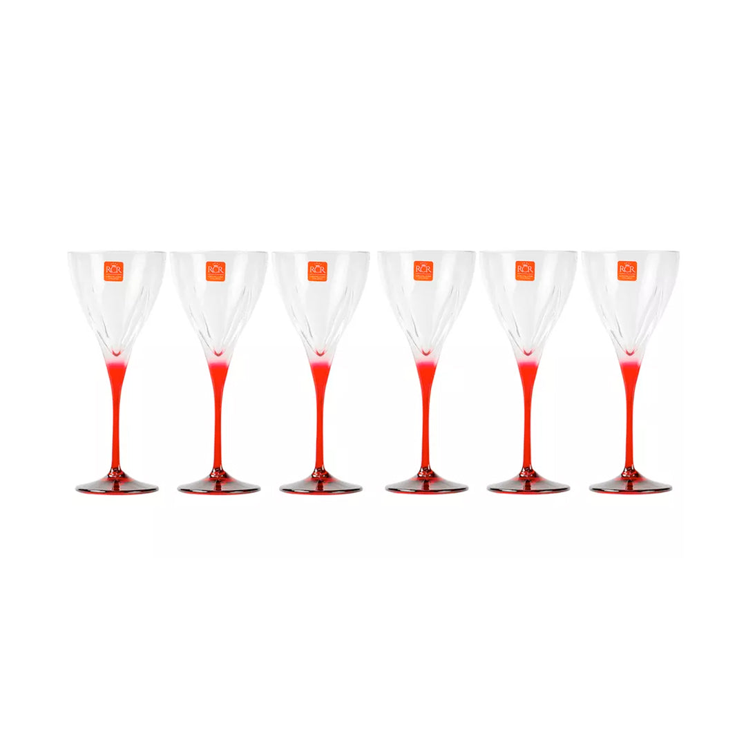 PARTY SET - Set 18 pezzi Party Edition linea Fusion RCR, 6 calici, 6 flutes e 6 bicchieri - Made in Italy