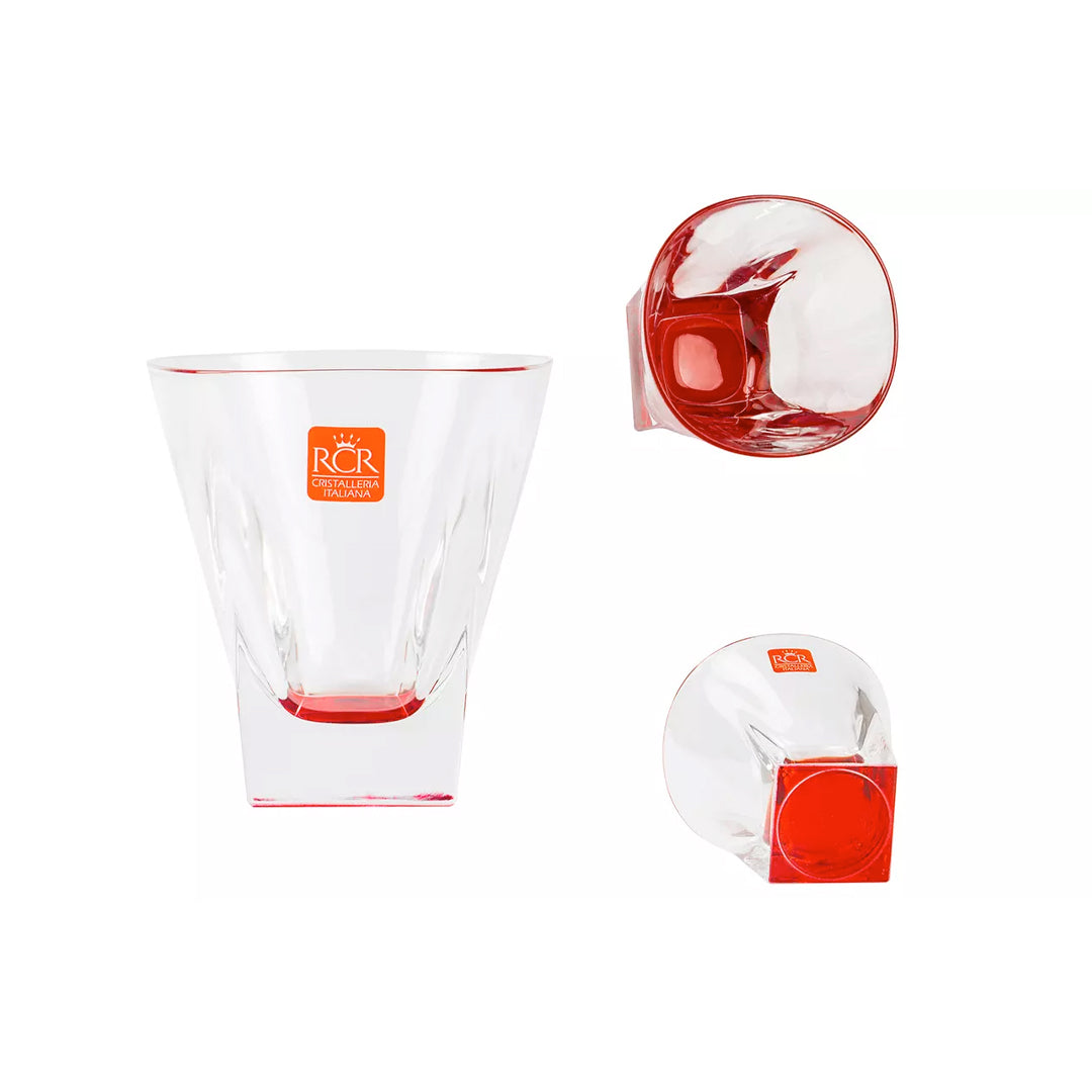 PARTY SET - Set 18 pezzi Party Edition linea Fusion RCR, 6 calici, 6 flutes e 6 bicchieri - Made in Italy