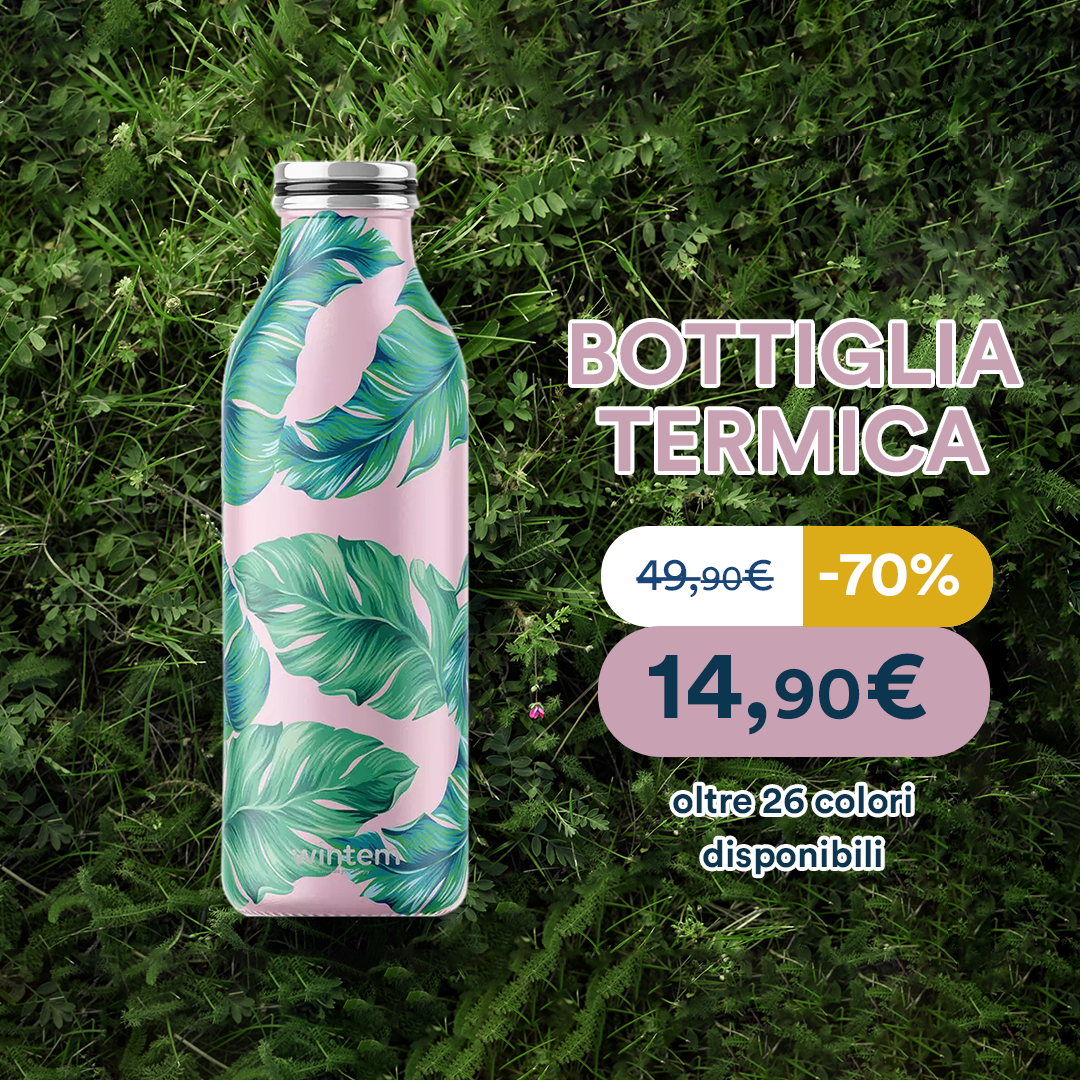 Bottiglie termiche 500ml, mantengono caldo per 12h e freddo per 24h, in acciaio e in vari colori