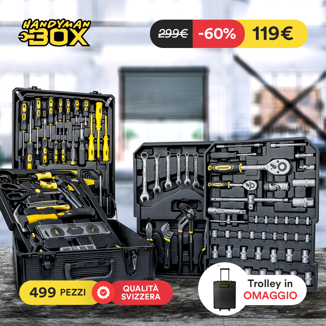 HANDYMAN BOX - Set Professionale Utensili con Trolley