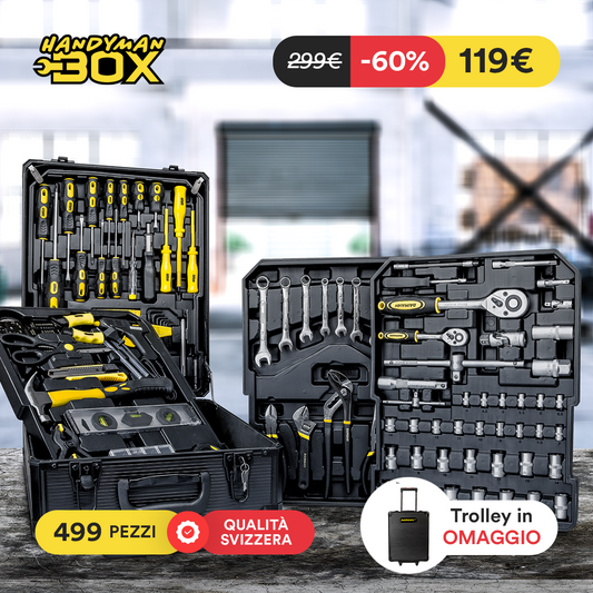 HANDYMAN BOX - Set Professionale Utensili con Trolley